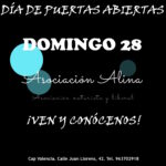 ¡¡¡¡JORNADA DE PUERTAS ABIERTAS DE LA ASOCIACIÓN ALINA. CONOCE NUESTRA ASOCIACIÓN!!!!