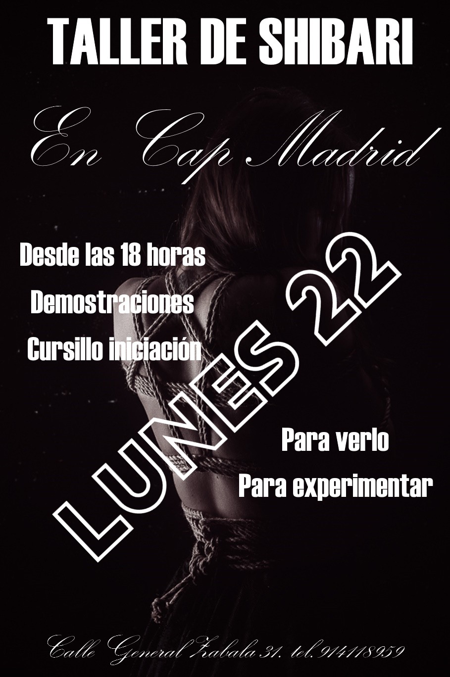 ¡¡¡¡TALLER DE SHIBARI EN CAP MADRID. VEN Y CONÓCELO!!!!