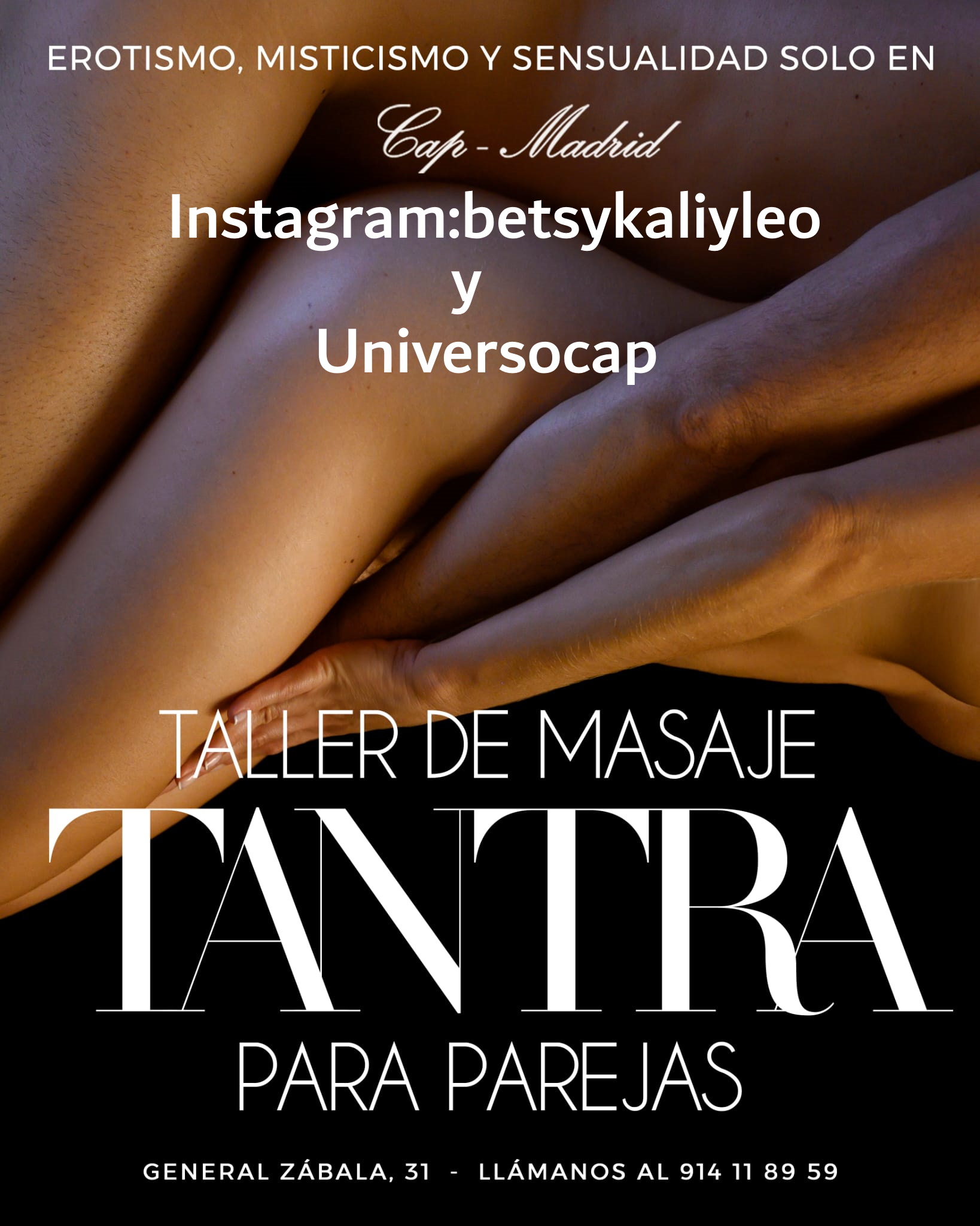 ¡¡¡¡TALLER DE MASAJE EN PAREJA EN CAP MADRID. VIERNES DE 21 A 22 HORAS!!!!